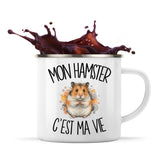 Mug Métal Émaillé Mon hamster c'est ma vie
