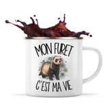 Mug Métal Émaillé Mon furet c'est ma vie