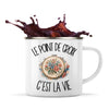 Mug Métal Émaillé Le point de croix c'est la vie