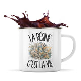 Mug Métal Émaillé La résine c'est la vie