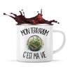Mug Métal Émaillé Mon terrarium c'est ma vie