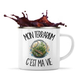 Mug Métal Émaillé Mon terrarium c'est ma vie