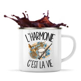 Mug Métal Émaillé L'harmonie c'est la vie