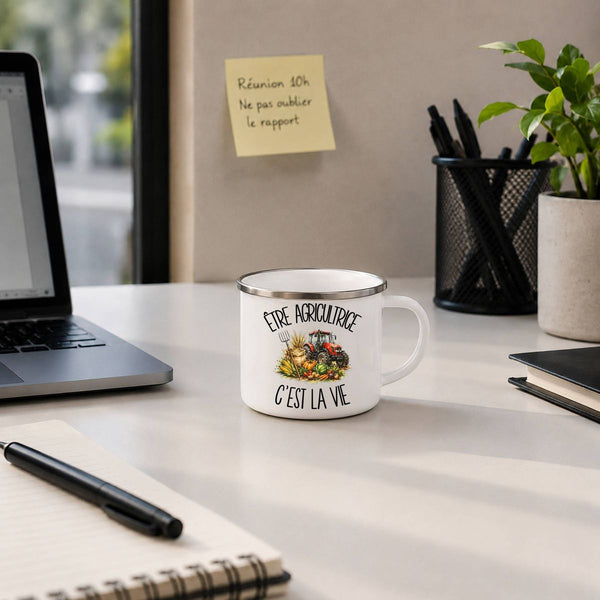 Mug Métal Émaillé Être agricultrice c'est la vie