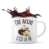 Mug Métal Émaillé Être avocate c'est la vie