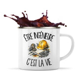 Mug Métal Émaillé Être ingénieure c'est la vie