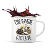 Mug Métal Émaillé Être serveuse c'est la vie