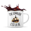 Mug Métal Émaillé Être sommelière c'est la vie