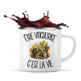 Mug Métal Émaillé Être viticultrice c'est la vie