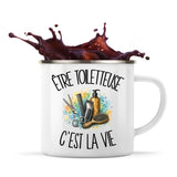 Mug Métal Émaillé Être toiletteuse c'est la vie