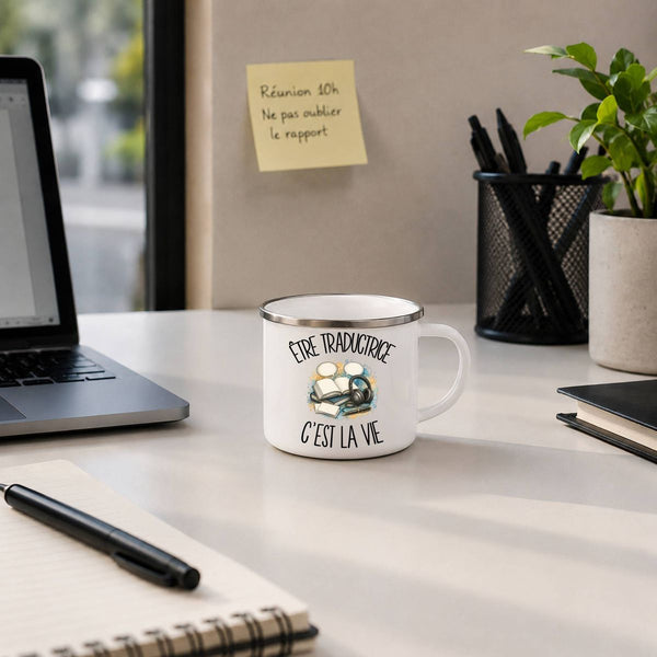 Mug Métal Émaillé Être traductrice c'est la vie