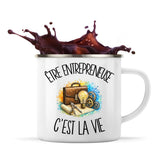 Mug Métal Émaillé Être entrepreneuse c'est la vie