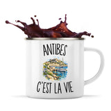 Mug Métal Émaillé Antibes c’est la vie