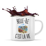 Mug Métal Émaillé Belle-Île c’est la vie