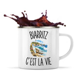 Mug Métal Émaillé Biarritz c’est la vie