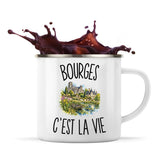 Mug Métal Émaillé Bourges c’est la vie