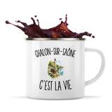Mug Métal Émaillé Chalon-sur-Saône c’est la vie