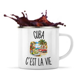 Mug Métal Émaillé Cuba c’est la vie