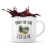 Mug Métal Émaillé Épinay-sur-Seine c’est la vie