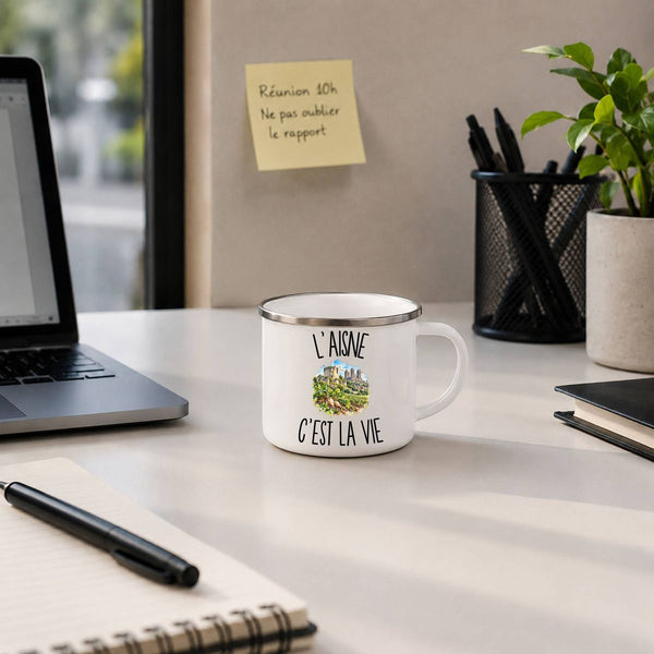 Mug Métal Émaillé L’Aisne c’est la vie
