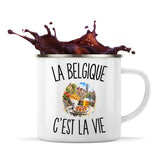 Mug Métal Émaillé La Belgique c’est la vie