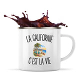Mug Métal Émaillé La Californie c’est la vie