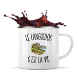 Mug Métal Émaillé Le Languedoc c’est la vie
