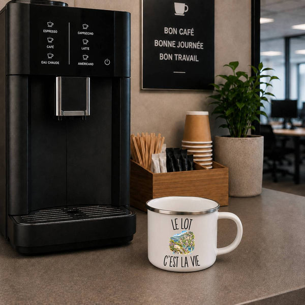 Mug Métal Émaillé Le Lot c’est la vie