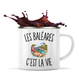 Mug Métal Émaillé Les Baléares c’est la vie