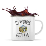 Mug Métal Émaillé Les Pyrénées c’est la vie
