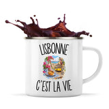 Mug Métal Émaillé Lisbonne c’est la vie