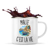Mug Métal Émaillé Malte c’est la vie