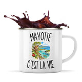 Mug Métal Émaillé Mayotte c’est la vie