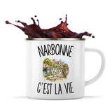 Mug Métal Émaillé Narbonne c’est la vie