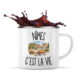 Mug Métal Émaillé Nîmes c’est la vie