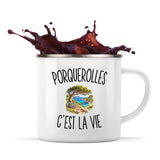 Mug Métal Émaillé Porquerolles c’est la vie