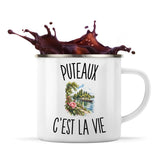 Mug Métal Émaillé Puteaux c’est la vie