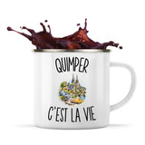 Mug Métal Émaillé Quimper c’est la vie