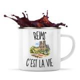 Mug Métal Émaillé Reims c’est la vie