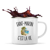 Mug Métal Émaillé Saint-Martin c’est la vie