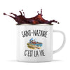 Mug Métal Émaillé Saint-Nazaire c’est la vie