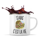 Mug Métal Émaillé Stains c’est la vie