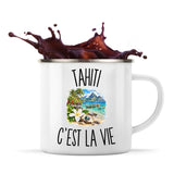 Mug Métal Émaillé Tahiti c’est la vie