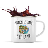 Mug Métal Émaillé Thonon-les-Bains c’est la vie