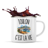Mug Métal Émaillé Toulon c’est la vie
