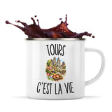 Mug Métal Émaillé Tours c’est la vie