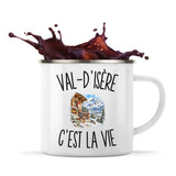 Mug Métal Émaillé Val-d’Isère c’est la vie