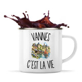 Mug Métal Émaillé Vannes c’est la vie