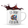 Mug Métal Émaillé L’E-Sport c’est la vie