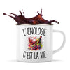 Mug Métal Émaillé L’Œnologie c’est la vie